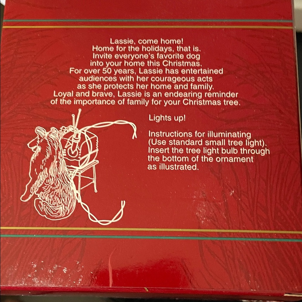 Carlton Cards Lassie Lighted Ornament - Brown and White - Picture 9 of 11